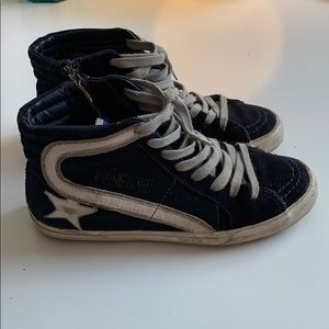 Golden Goose Slide High Top Sneakers - Navy